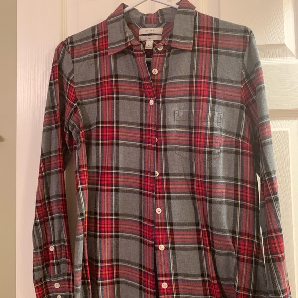 J Crew Flannel Boy Fit shirt - Size 2 - Picture 3 of 6